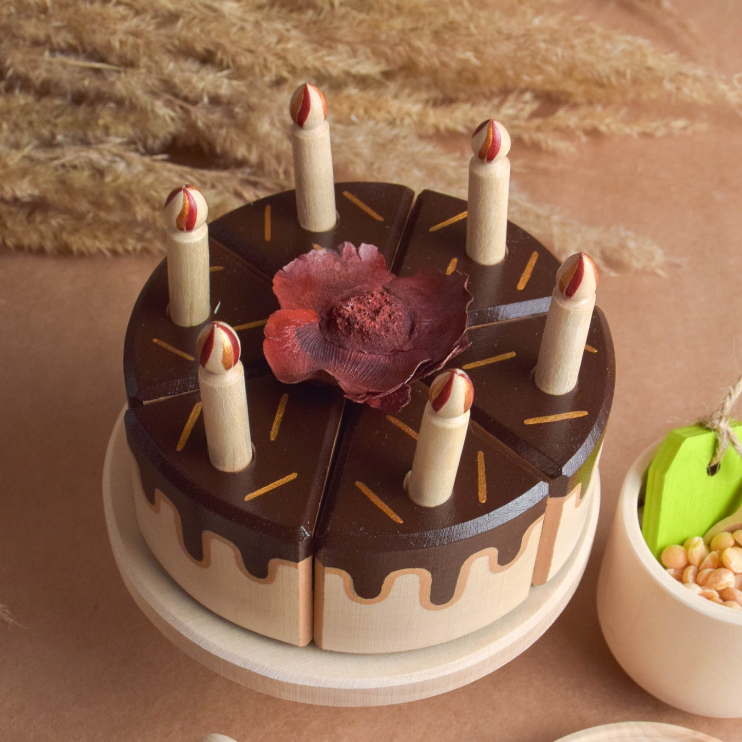 Chocolate cake with candles