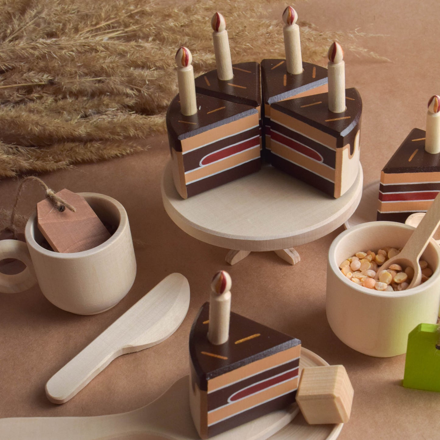 Chocolate cake with candles