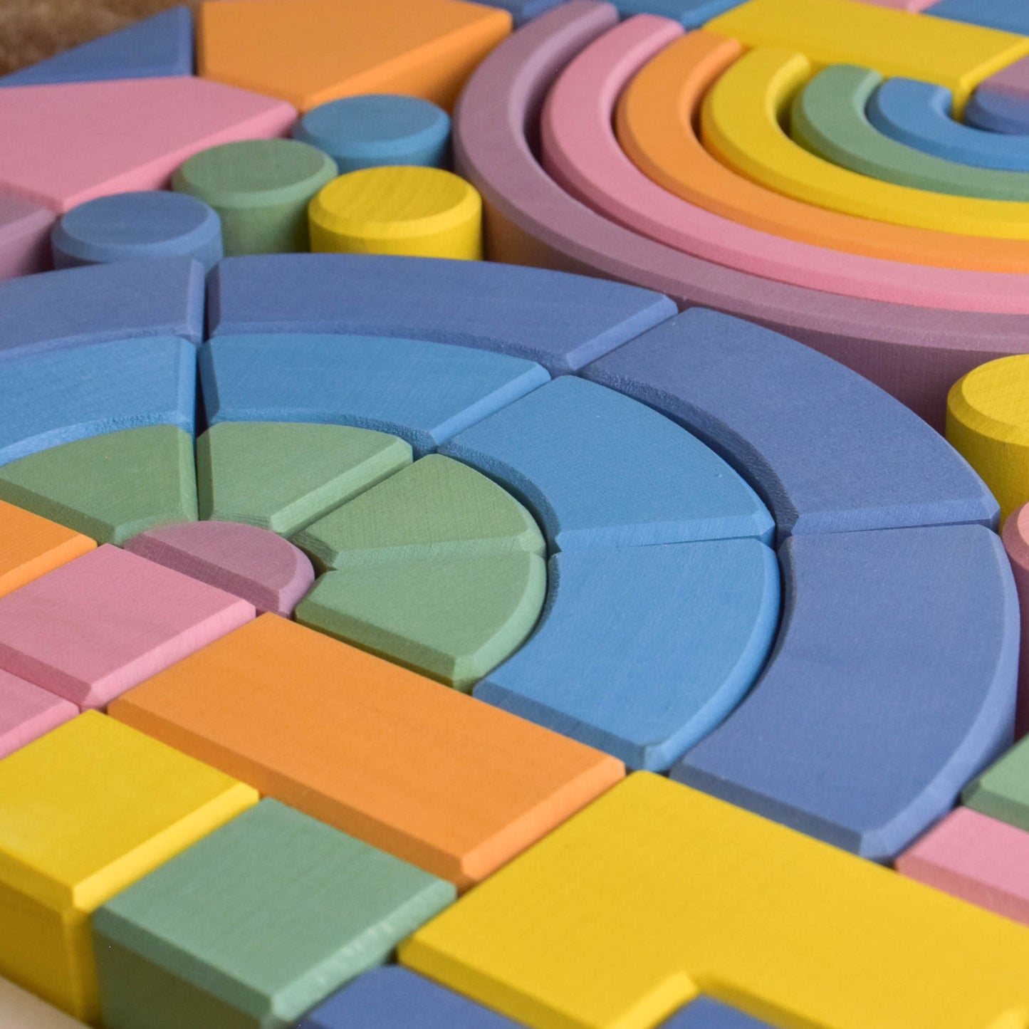 Pastel Romanesque Building Set