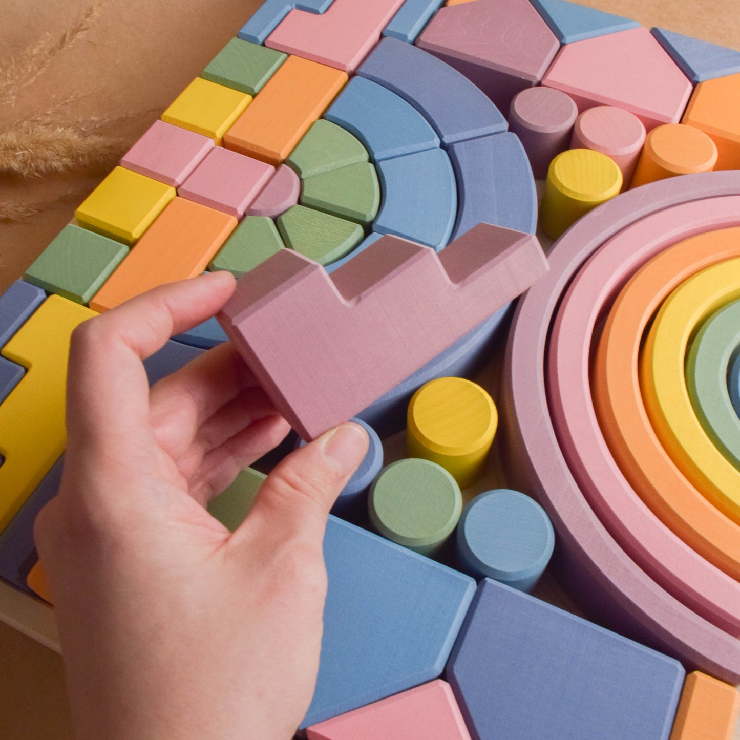 Pastel Romanesque Building Set