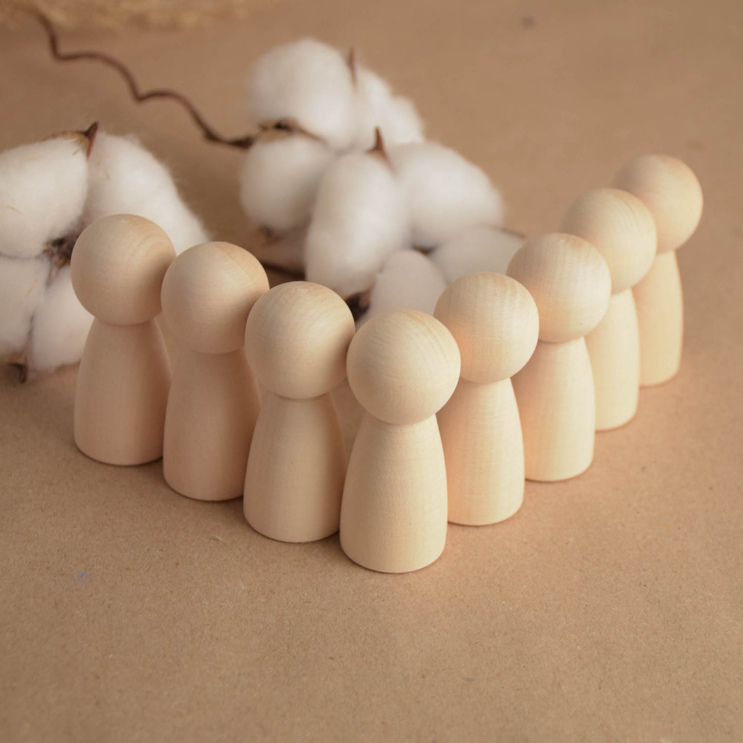Unfinished Wooden Waldorf Diy Peg Dolls