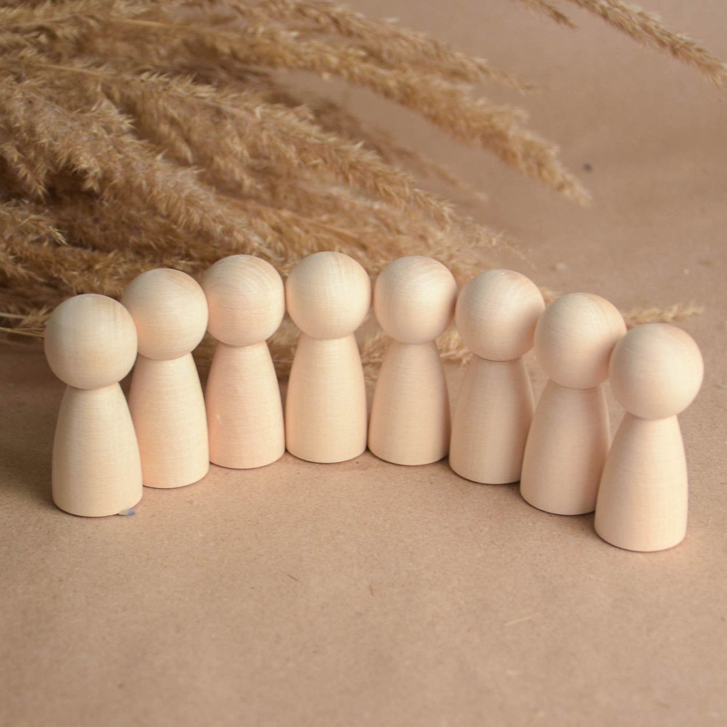 Unfinished Wooden Waldorf Diy Peg Dolls
