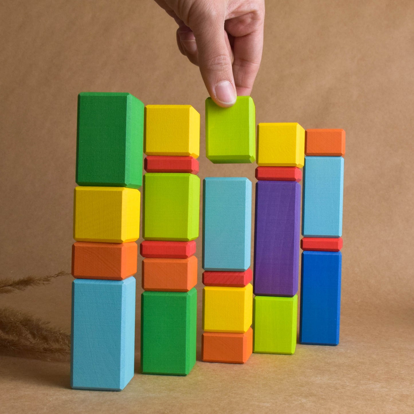 Stepped Counting Blocks Rrainbow