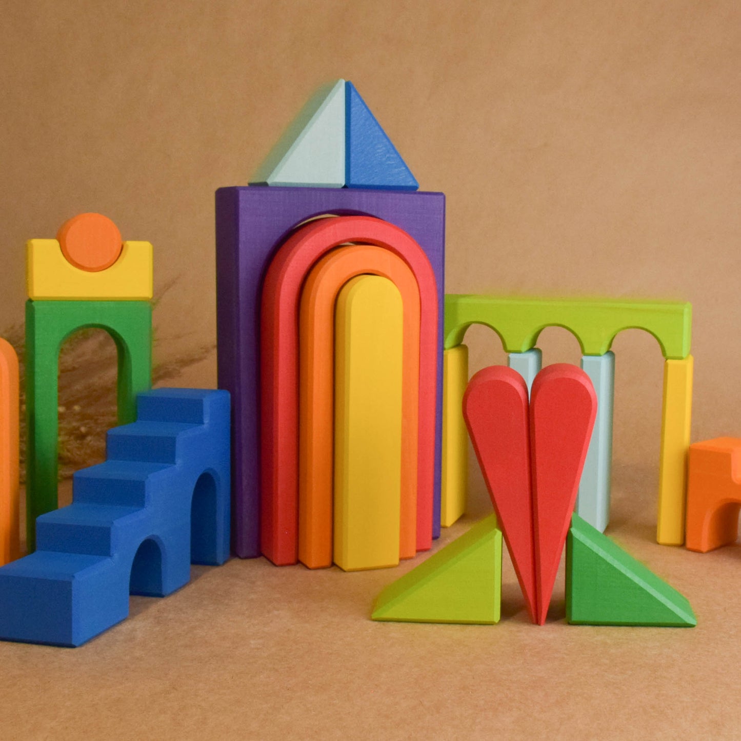Rainbow City Building Set