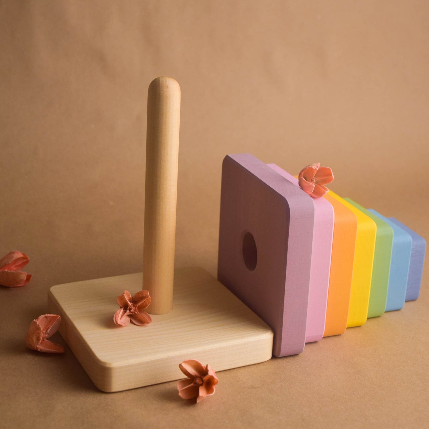 Wooden Ring Stacker Toy