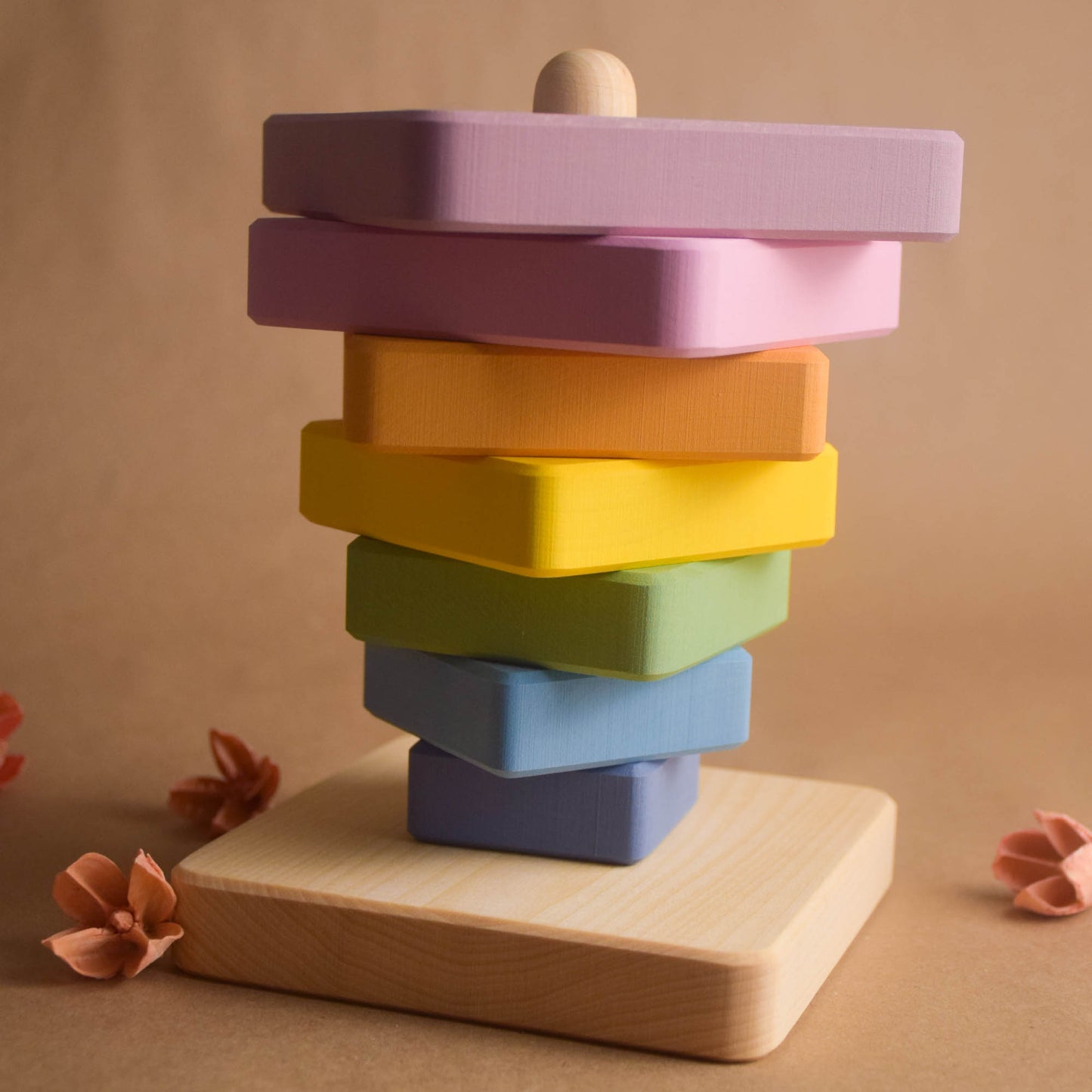 Wooden Ring Stacker Toy