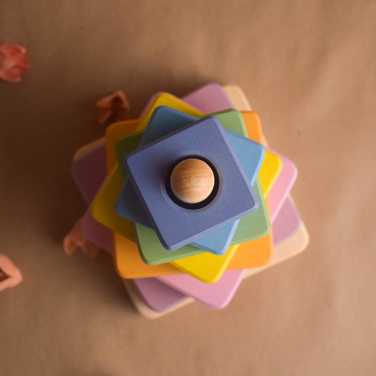 Wooden Ring Stacker Toy