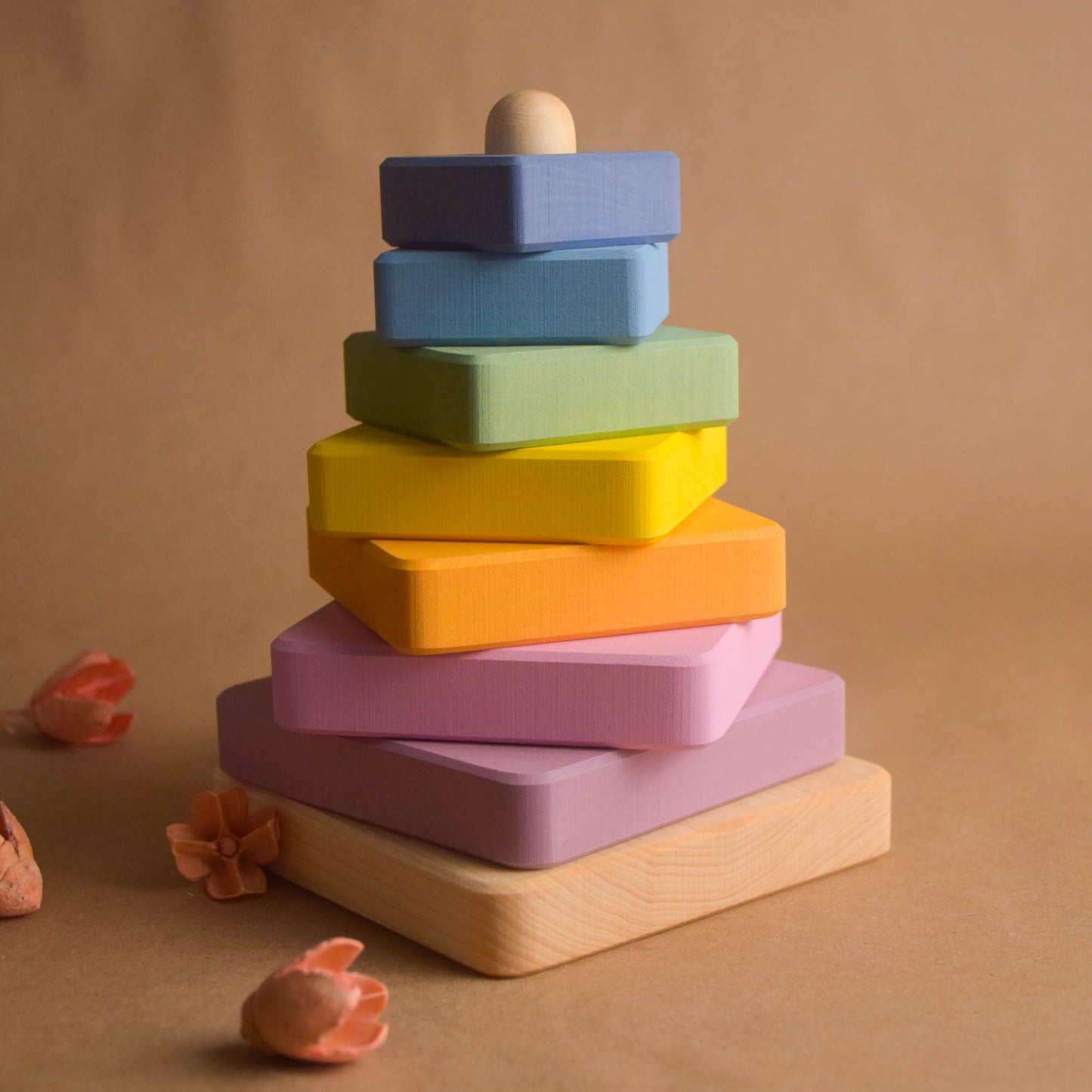 Wooden Ring Stacker Toy