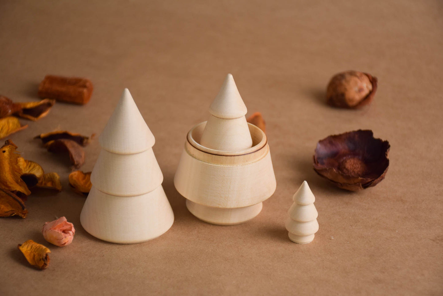 Waldorf Wooden Trees Toy Set