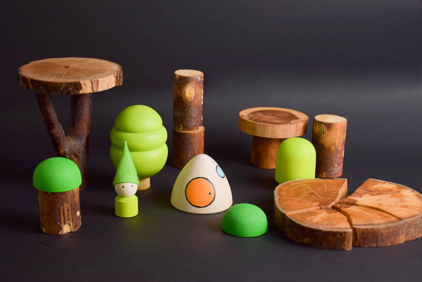 Small Waldorf Wooden Tree Toy Set