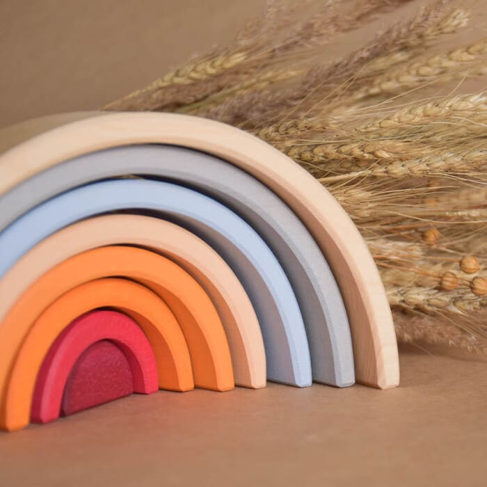 Wooden Rainbow Stacking Toy
