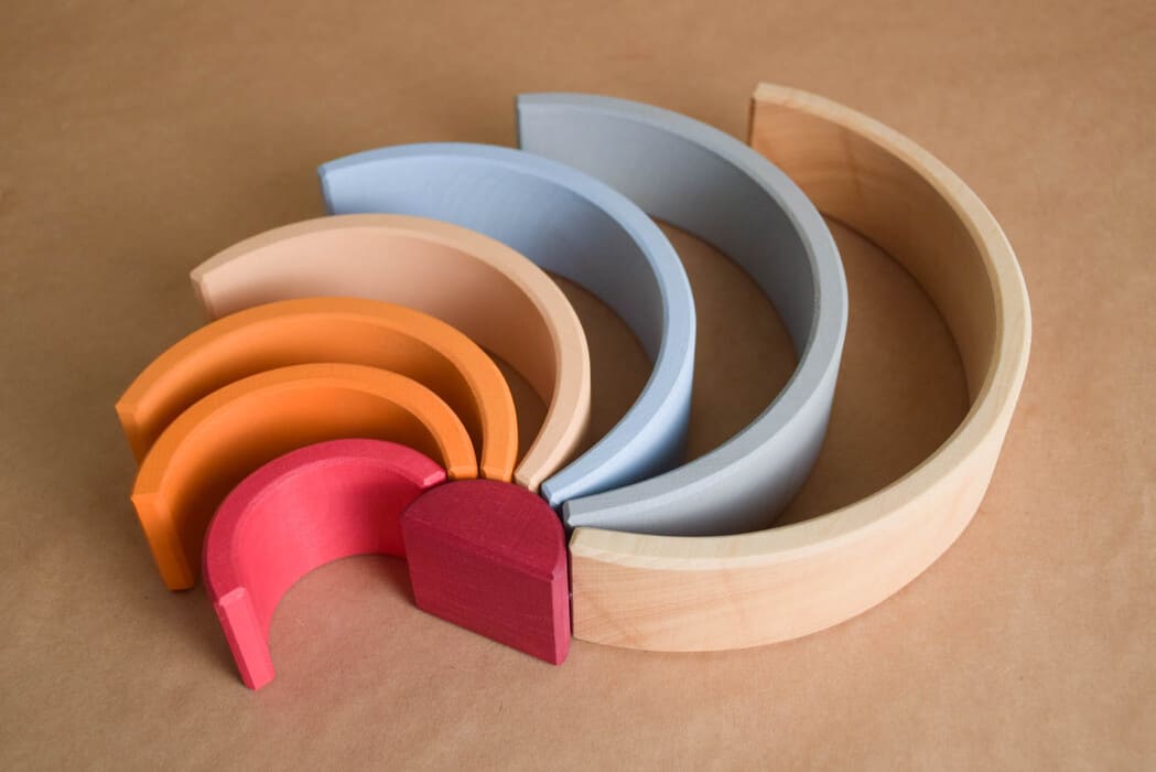 Wooden Rainbow Stacking Toy