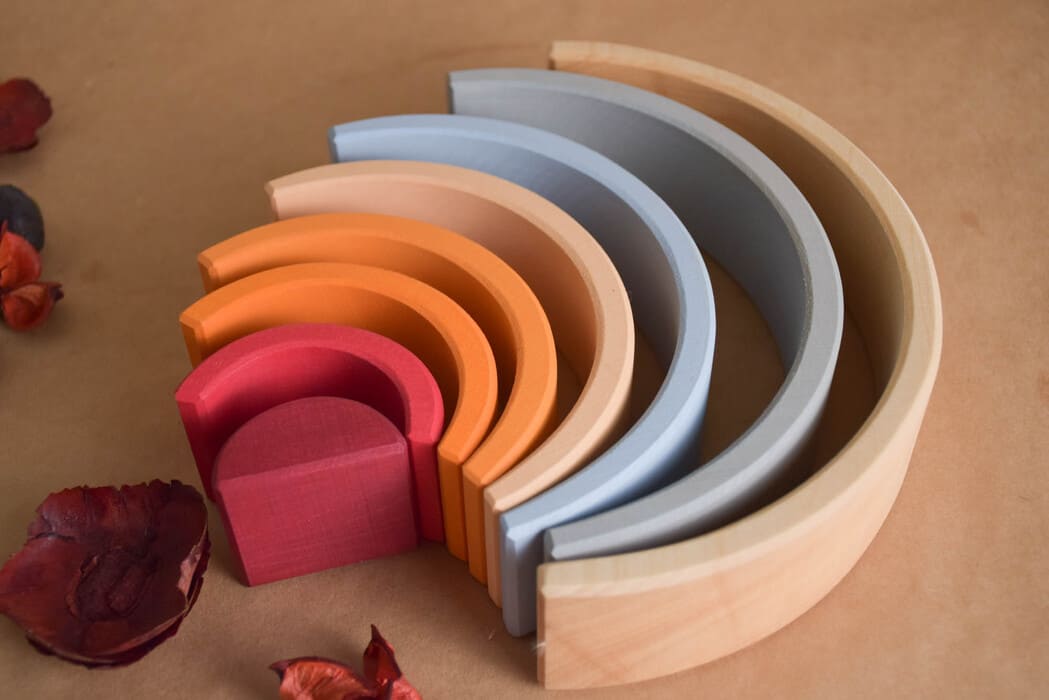 Wooden Rainbow Stacking Toy