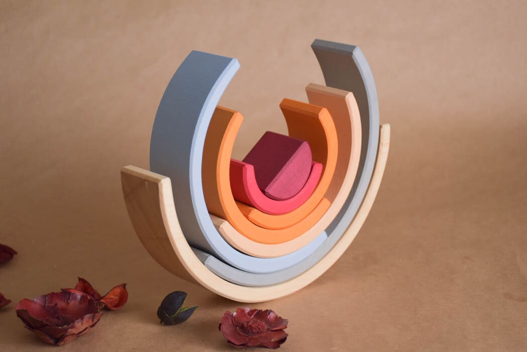 Wooden Rainbow Stacking Toy