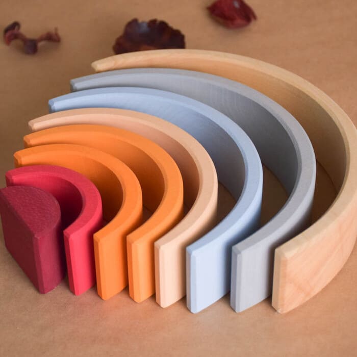 Wooden Rainbow Stacking Toy
