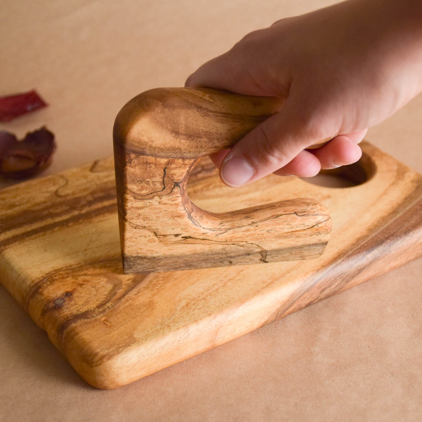 Wood Walnut Safe Montessori Knife and Cutting Board