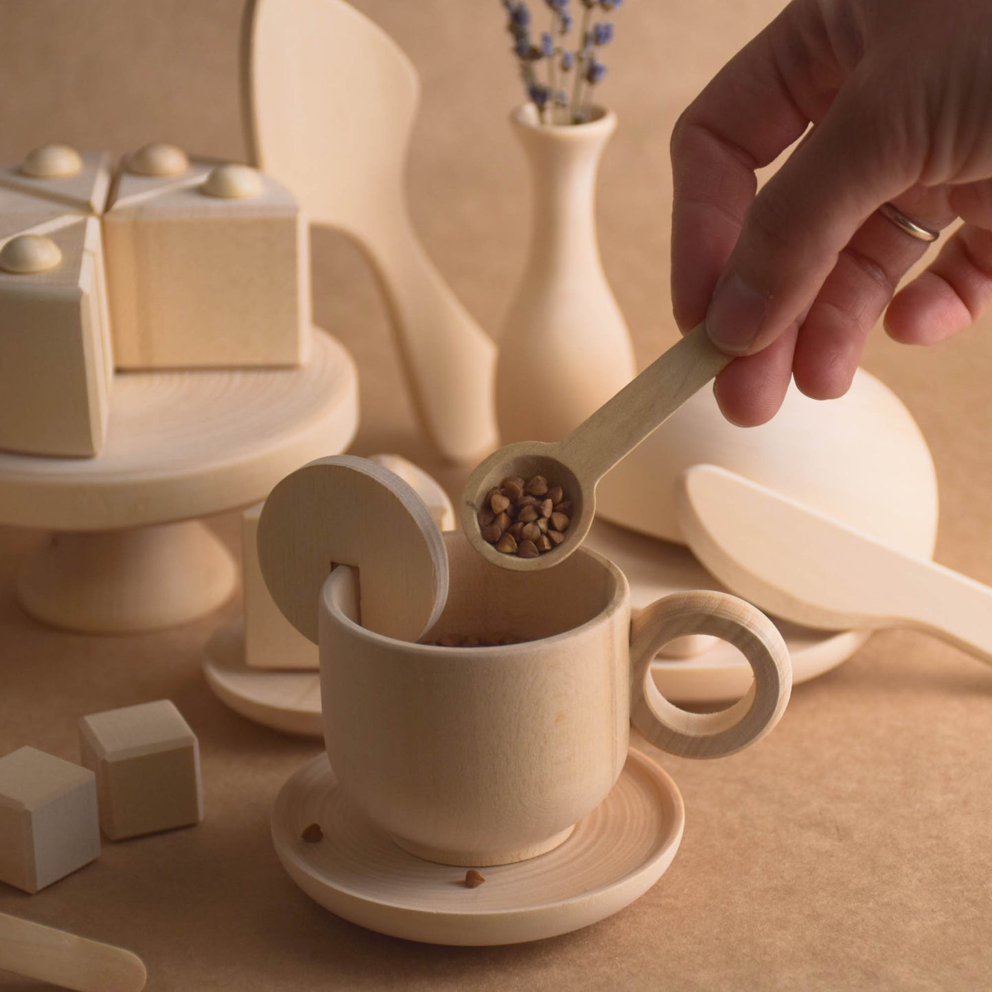 Kids Wooden Tea Set Toy