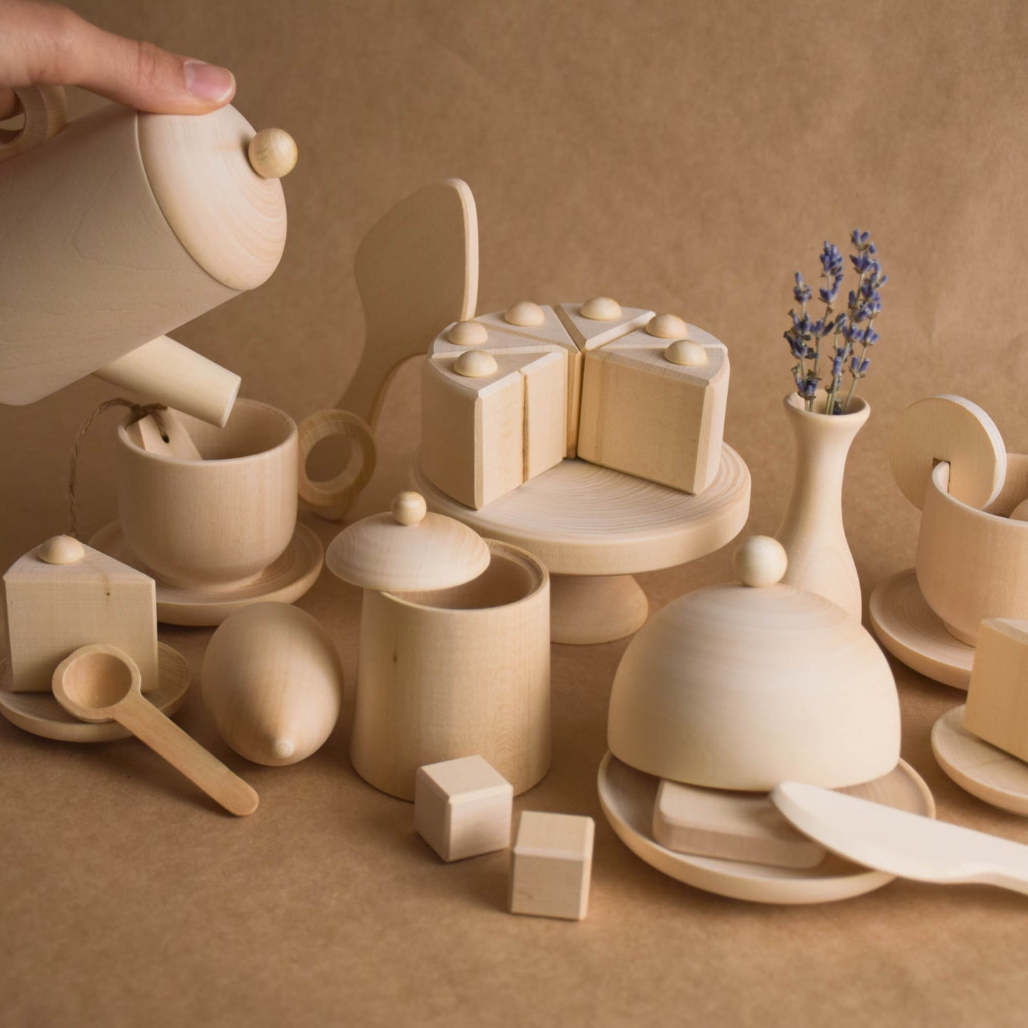 Kids Wooden Tea Set Toy