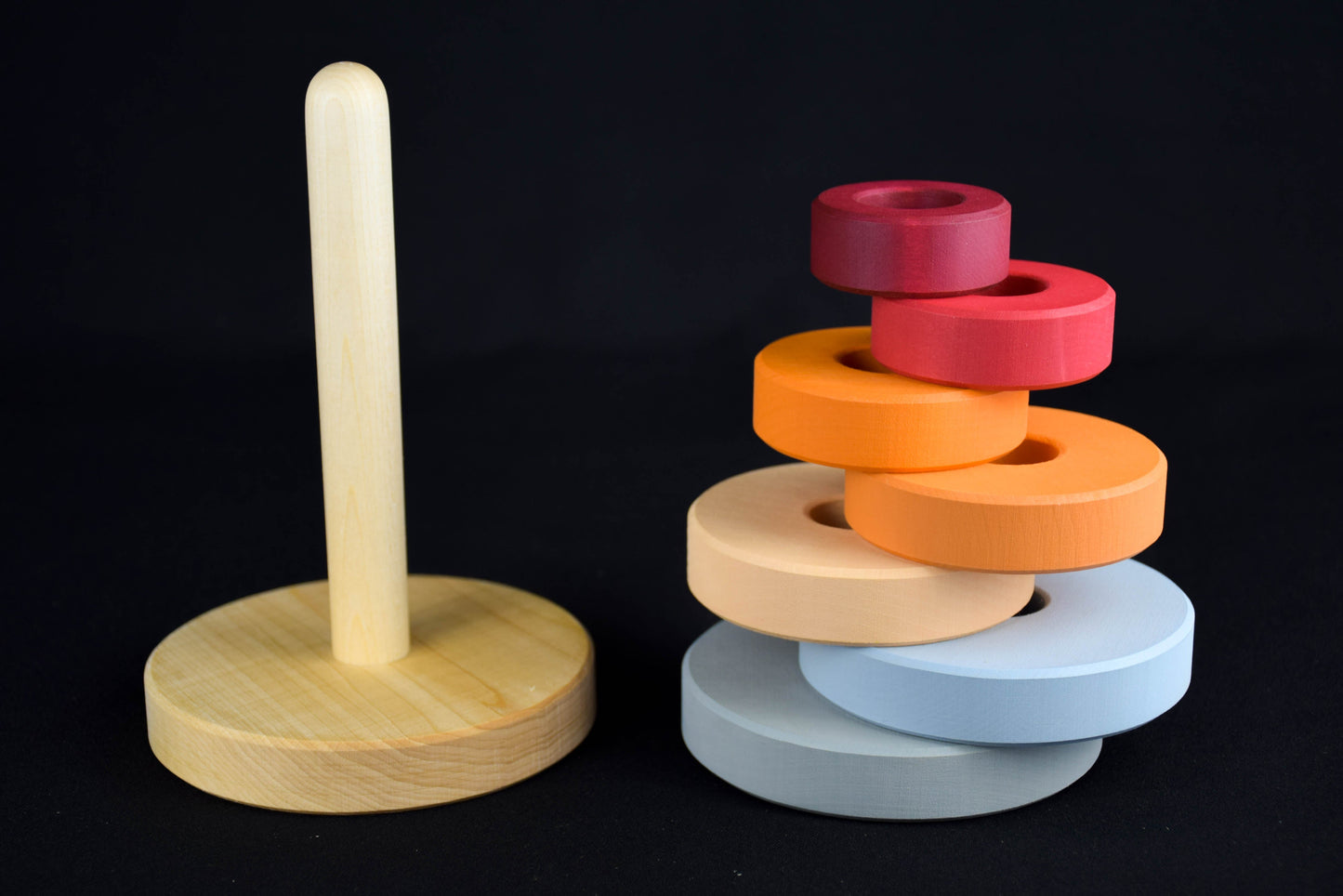 Wooden Montessori Ring Stacker Toy