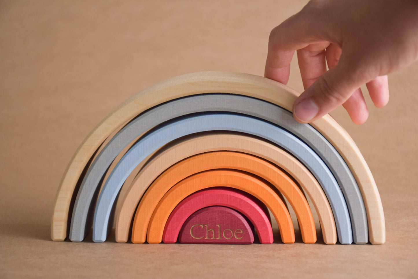 Wooden Rainbow Semicircle Building Set