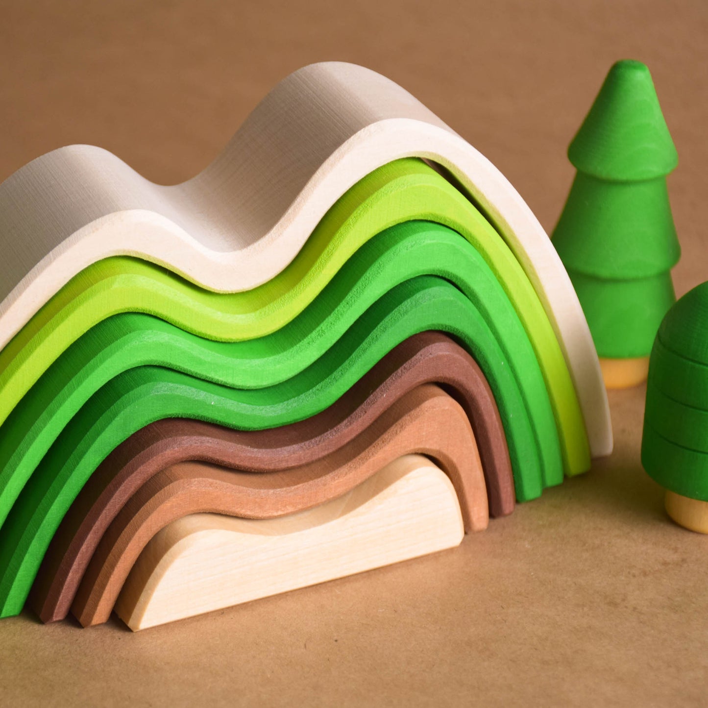 Wooden Mountains Stacker Montessori Puzzle Toy