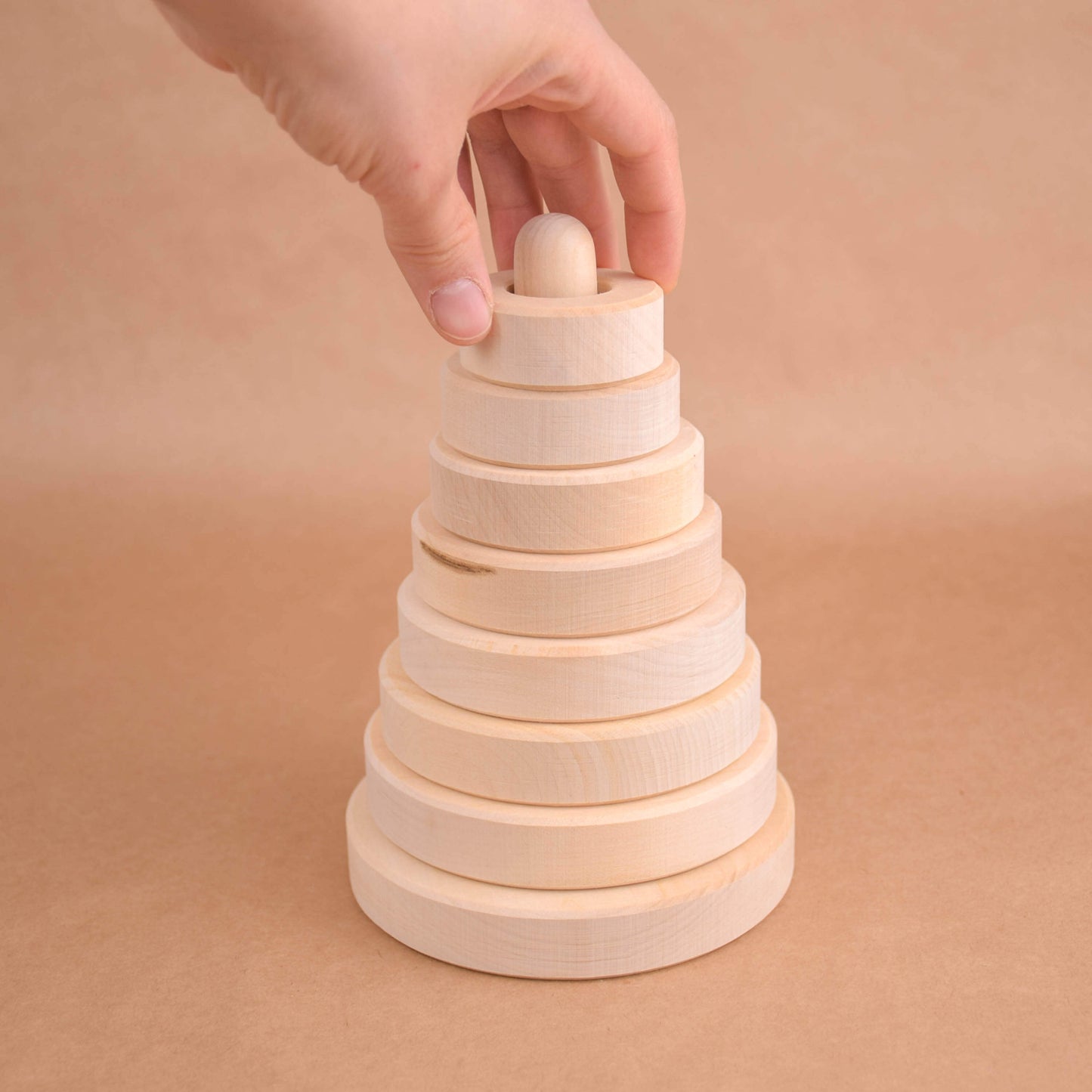 Natural Wood Stacking Toy