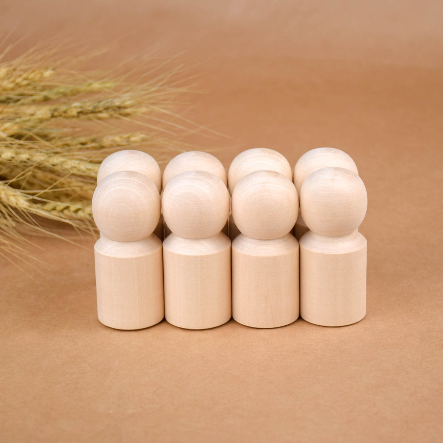Unfinished Wooden Waldorf Peg Dolls