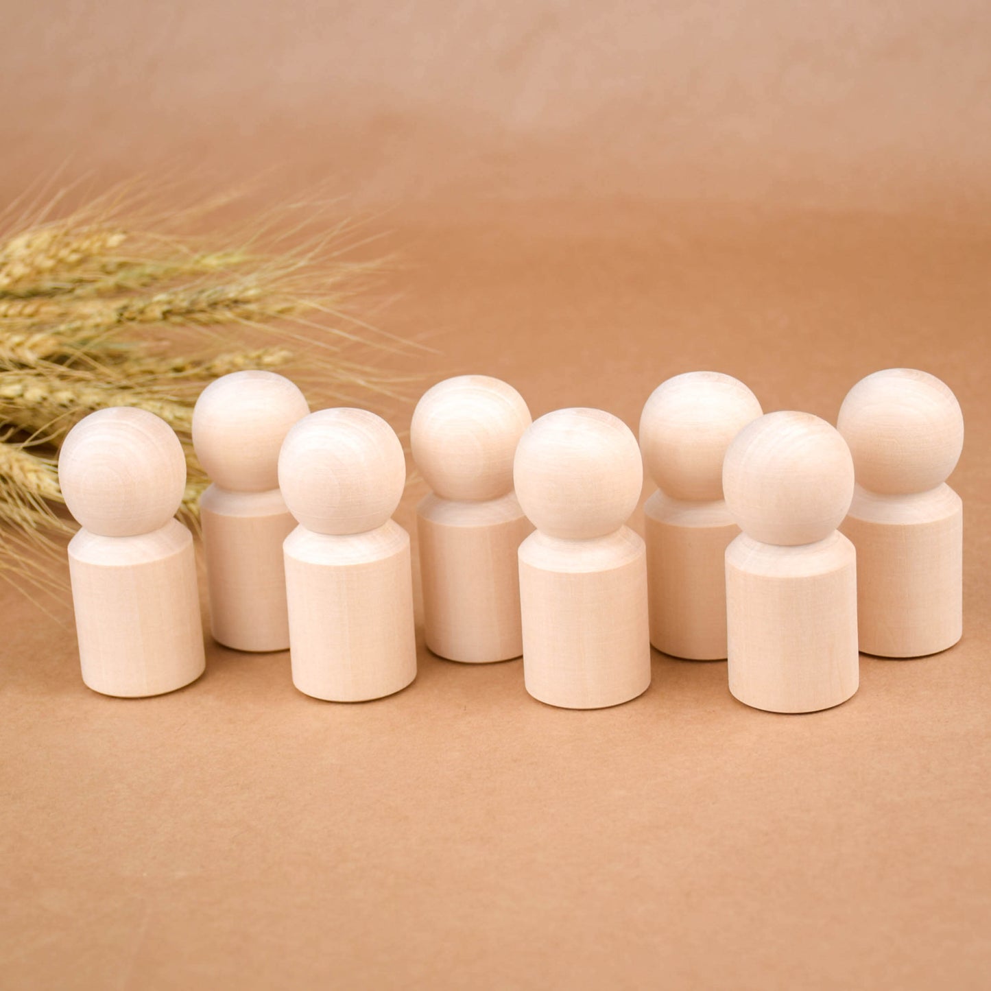 Unfinished Wooden Waldorf Peg Dolls