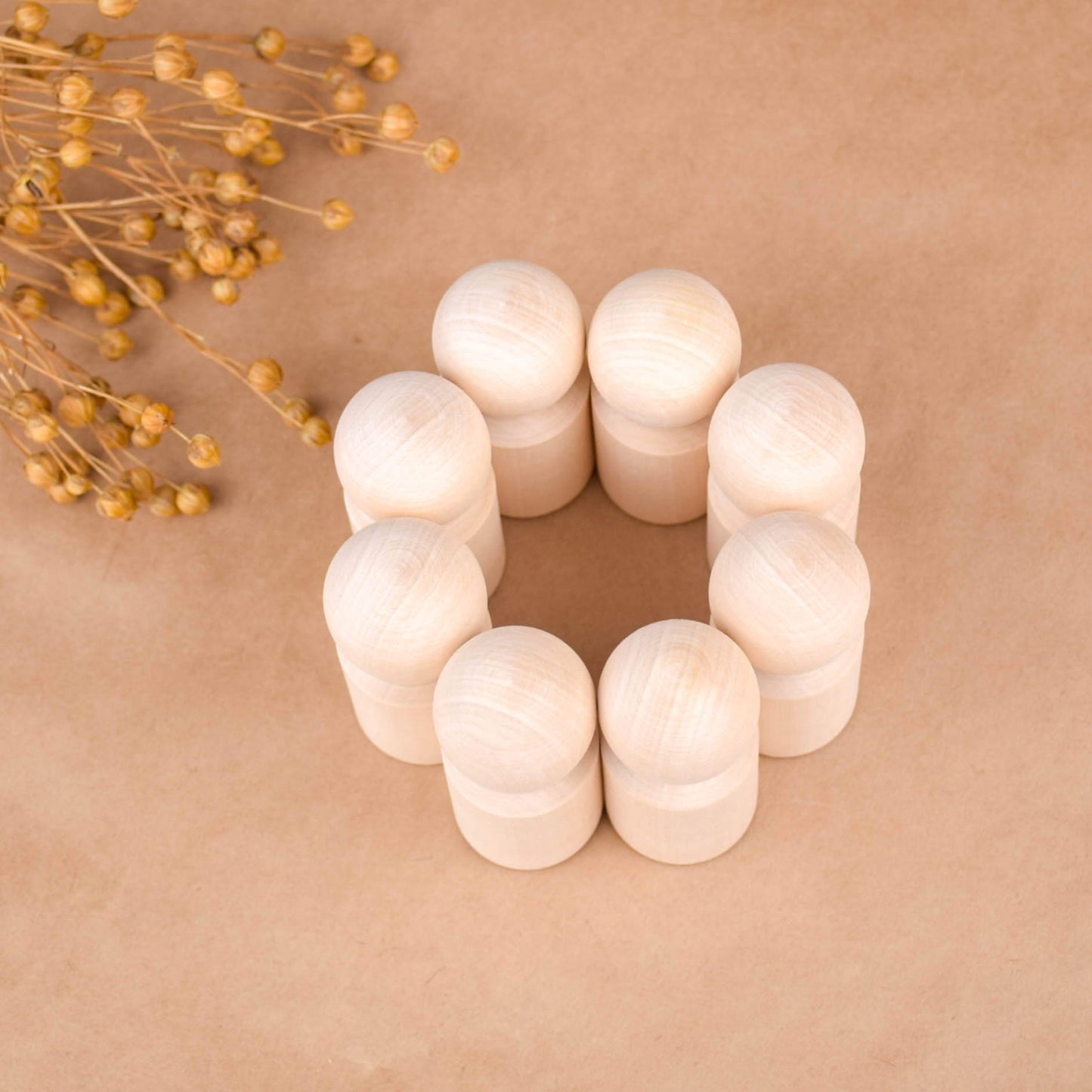 Unfinished Wooden Waldorf Peg Dolls