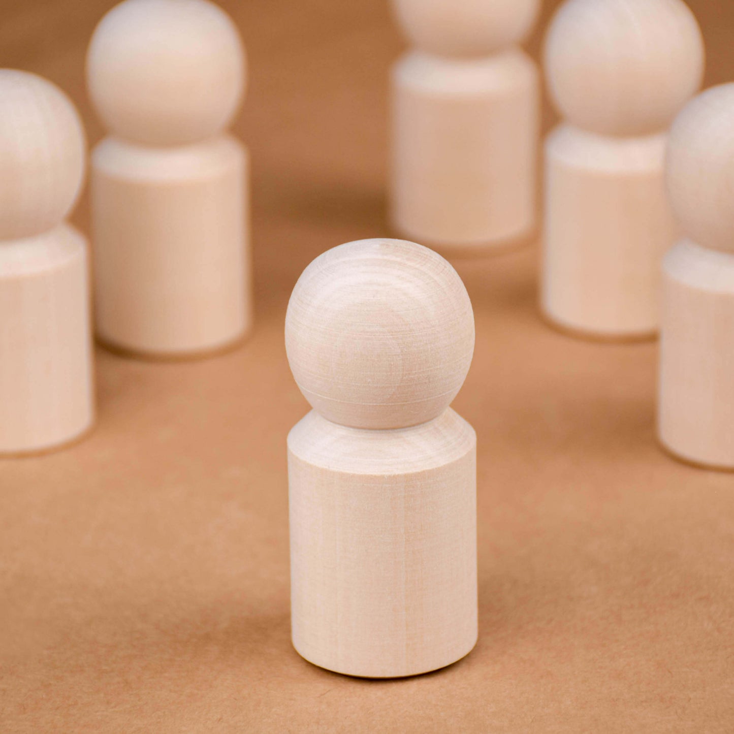 Unfinished Wooden Waldorf Peg Dolls