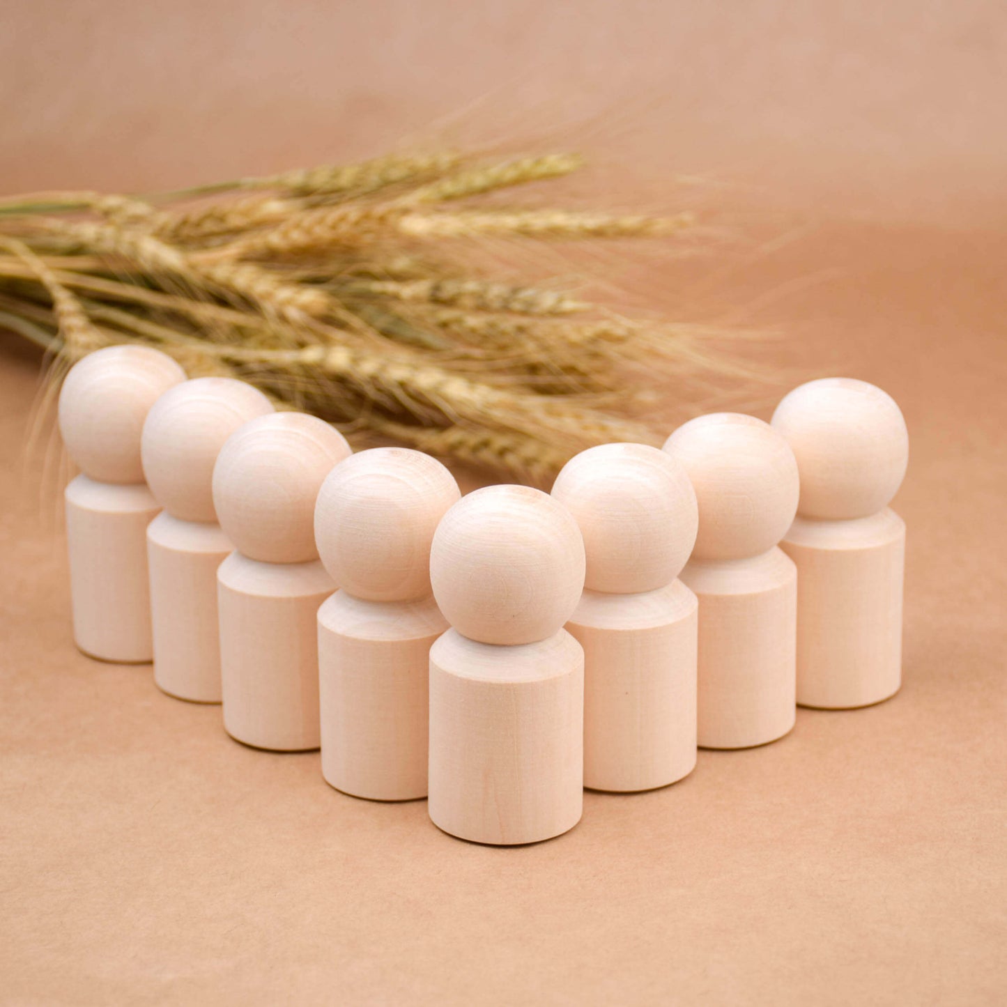 Unfinished Wooden Waldorf Peg Dolls