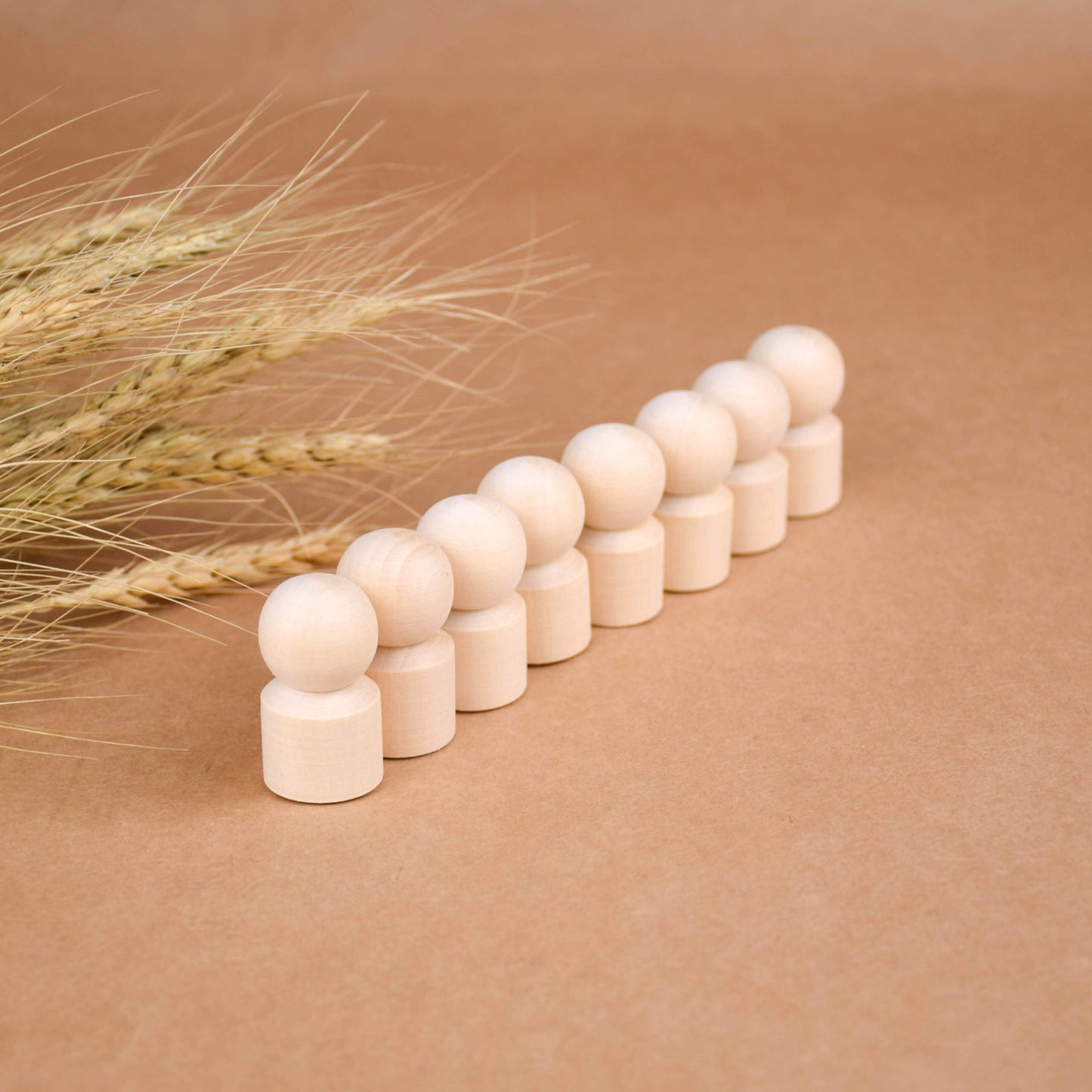 Unfinished Wooden Little Peg People