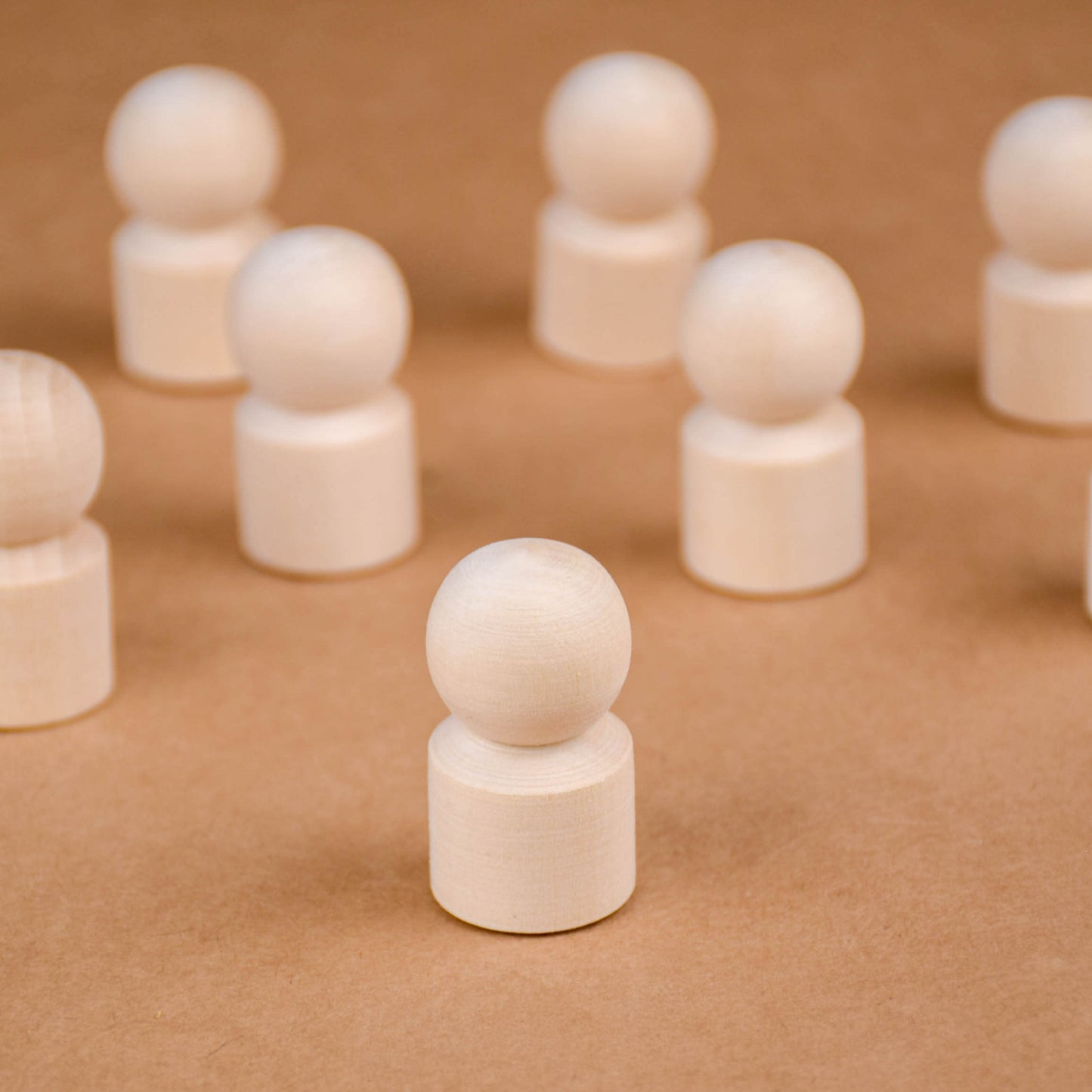 Unfinished Wooden Little Peg People