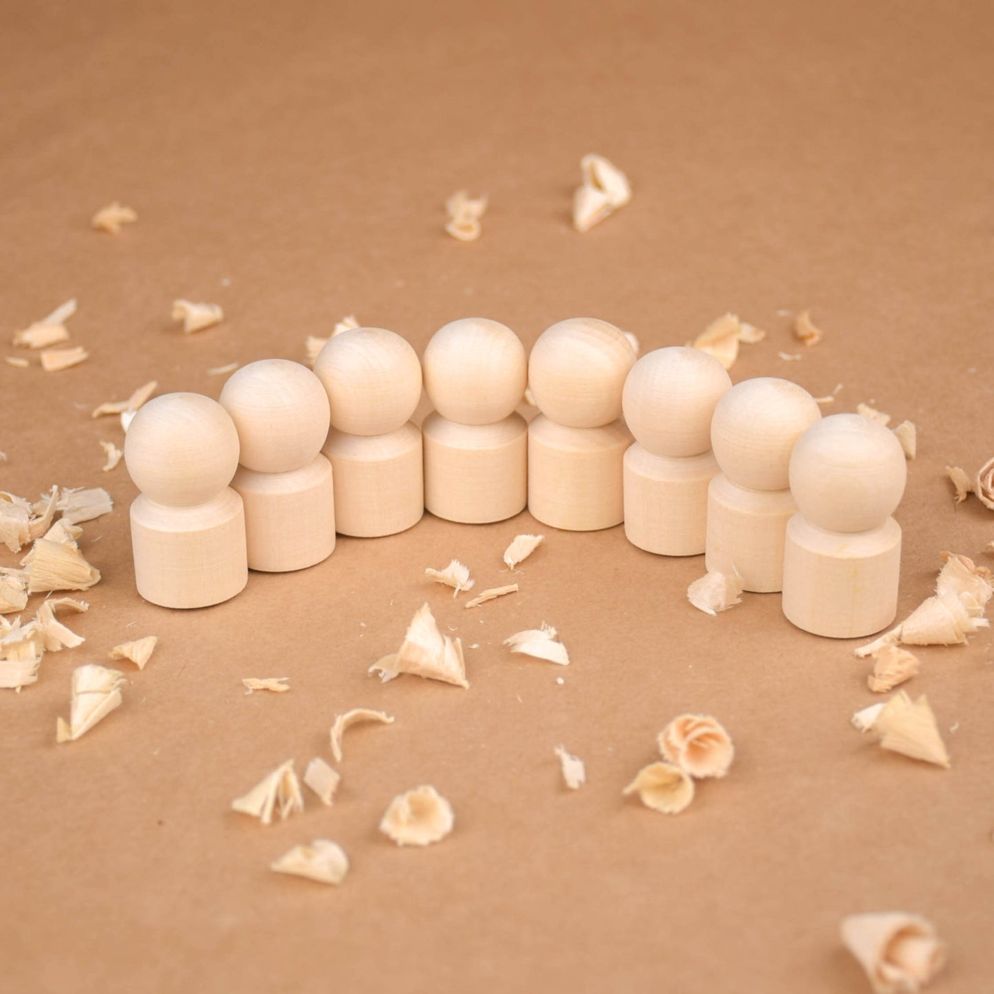 Unfinished Wooden Little Peg People