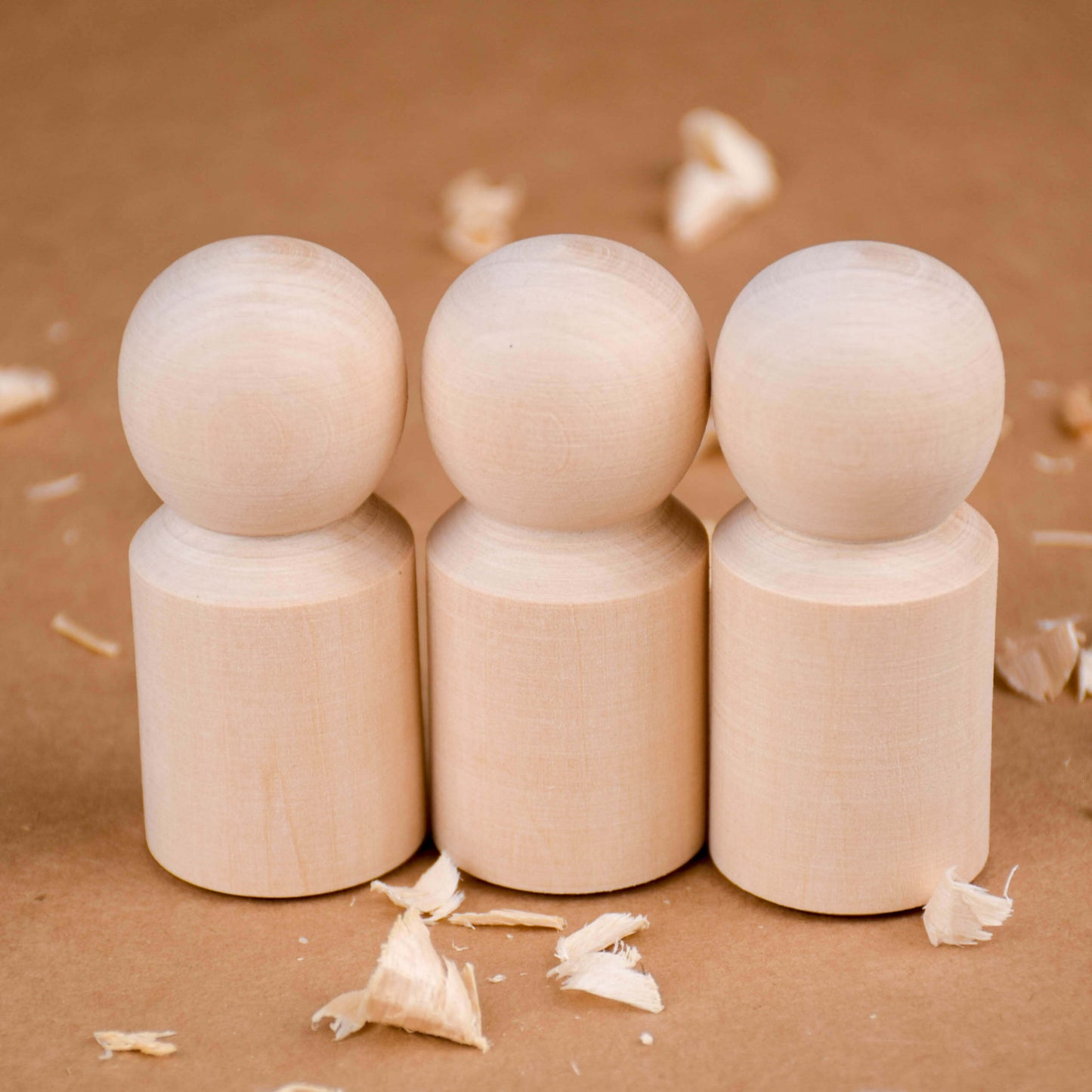 Unfinished Wooden Waldorf Peg Dolls