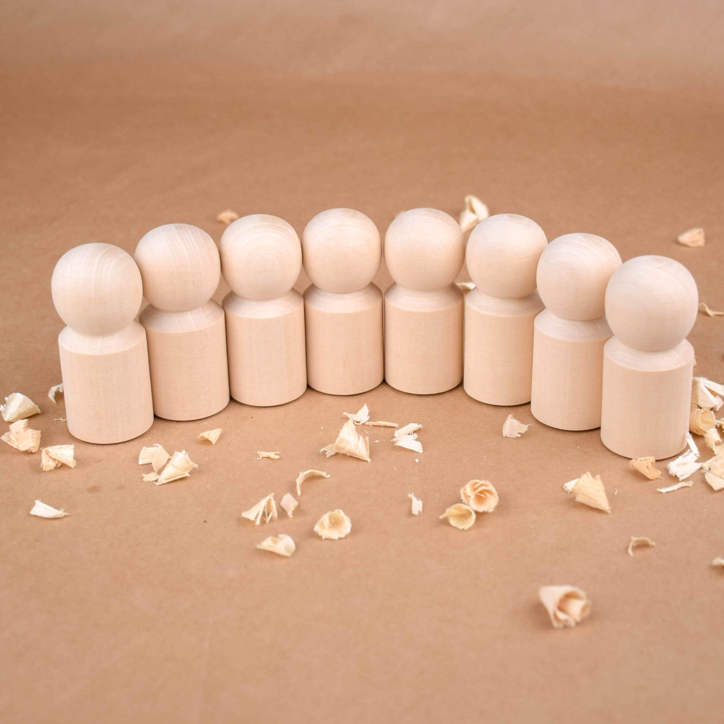 Unfinished Wooden Waldorf Peg Dolls