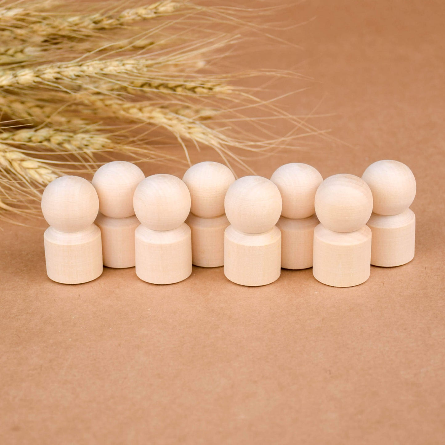 Unfinished Wooden Little Peg People