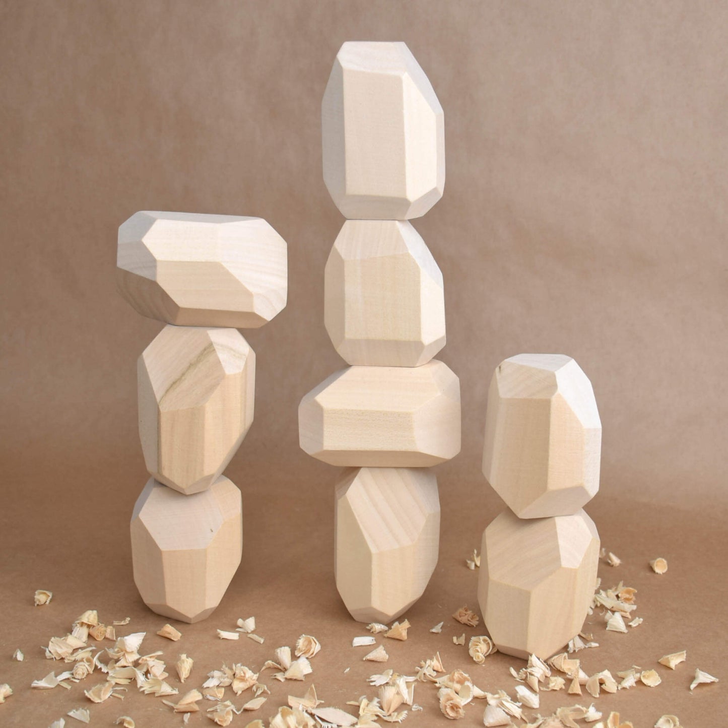 Tumi Ishi Wood Balancing Stones for Baby Natural