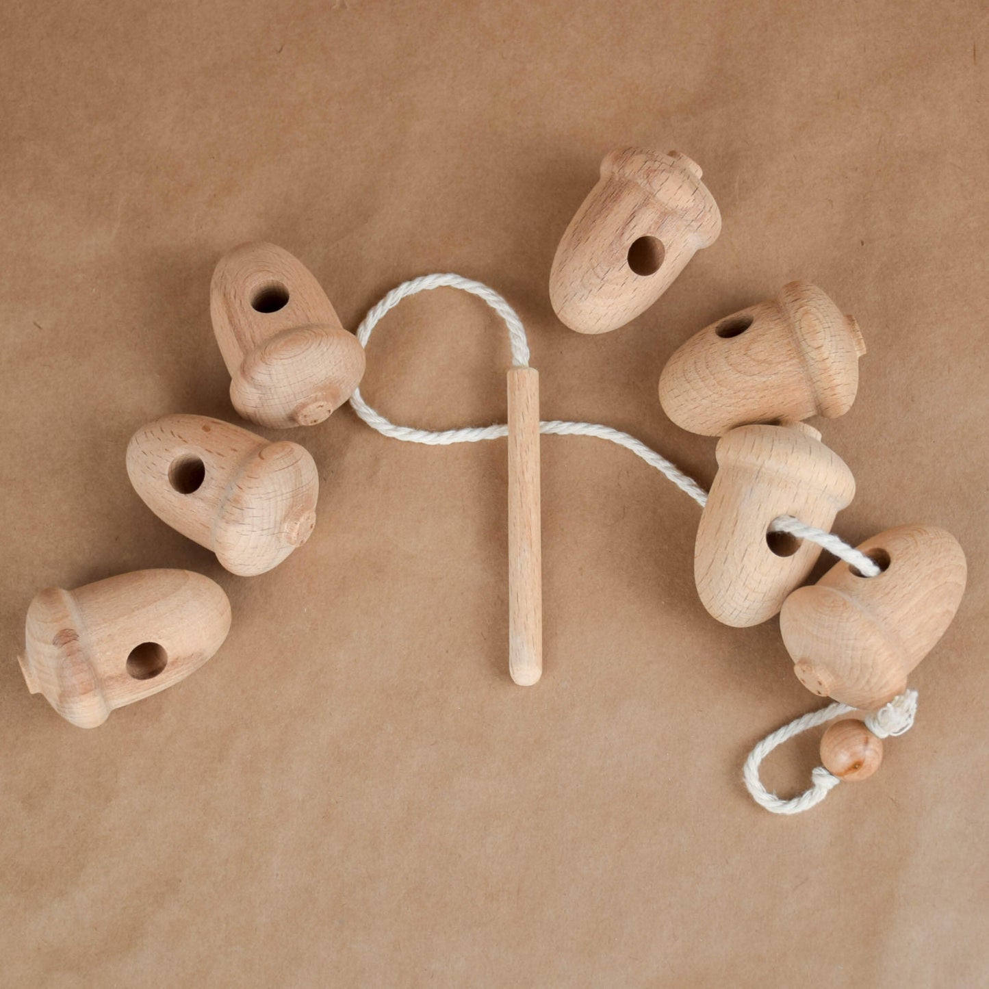 Wooden Lace Up Toys Acorns