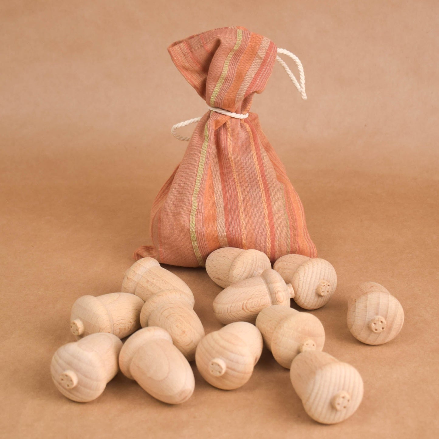 Carved Wooden Acorns for Crafts