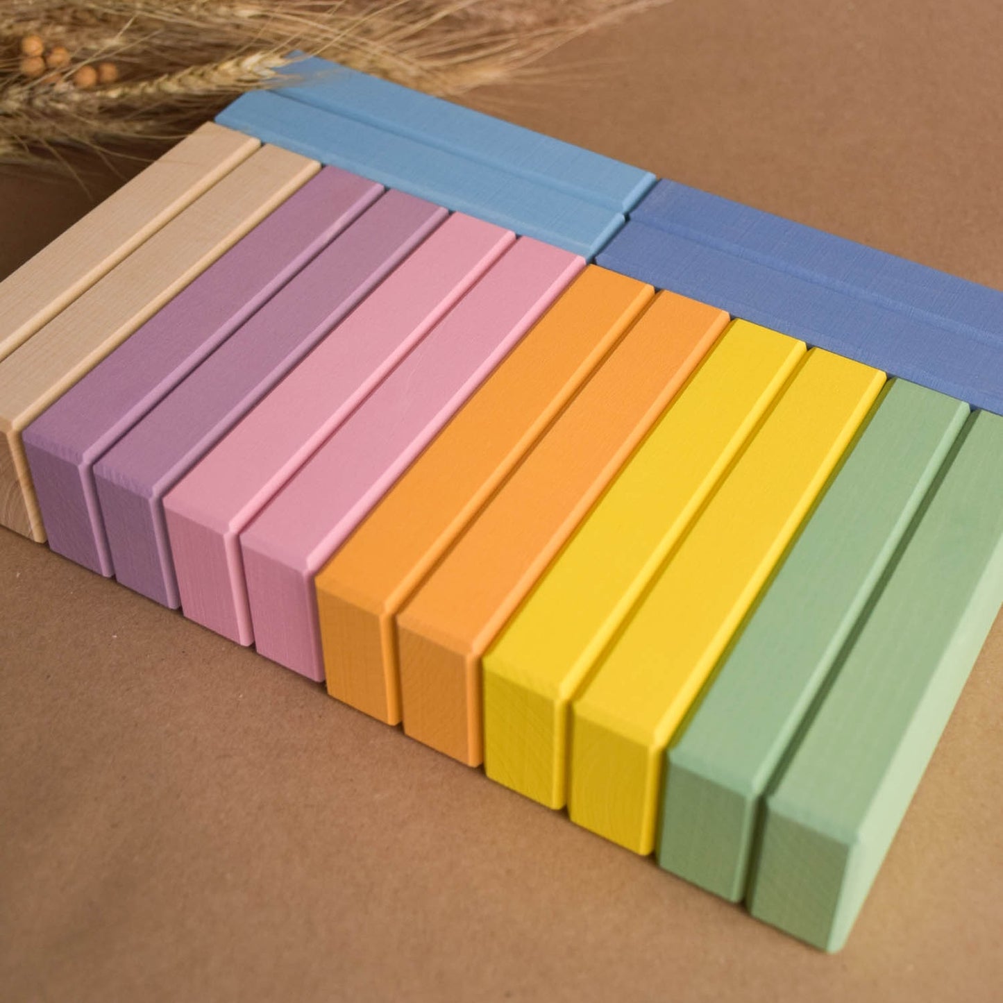 Wooden Building Bricks Pastel