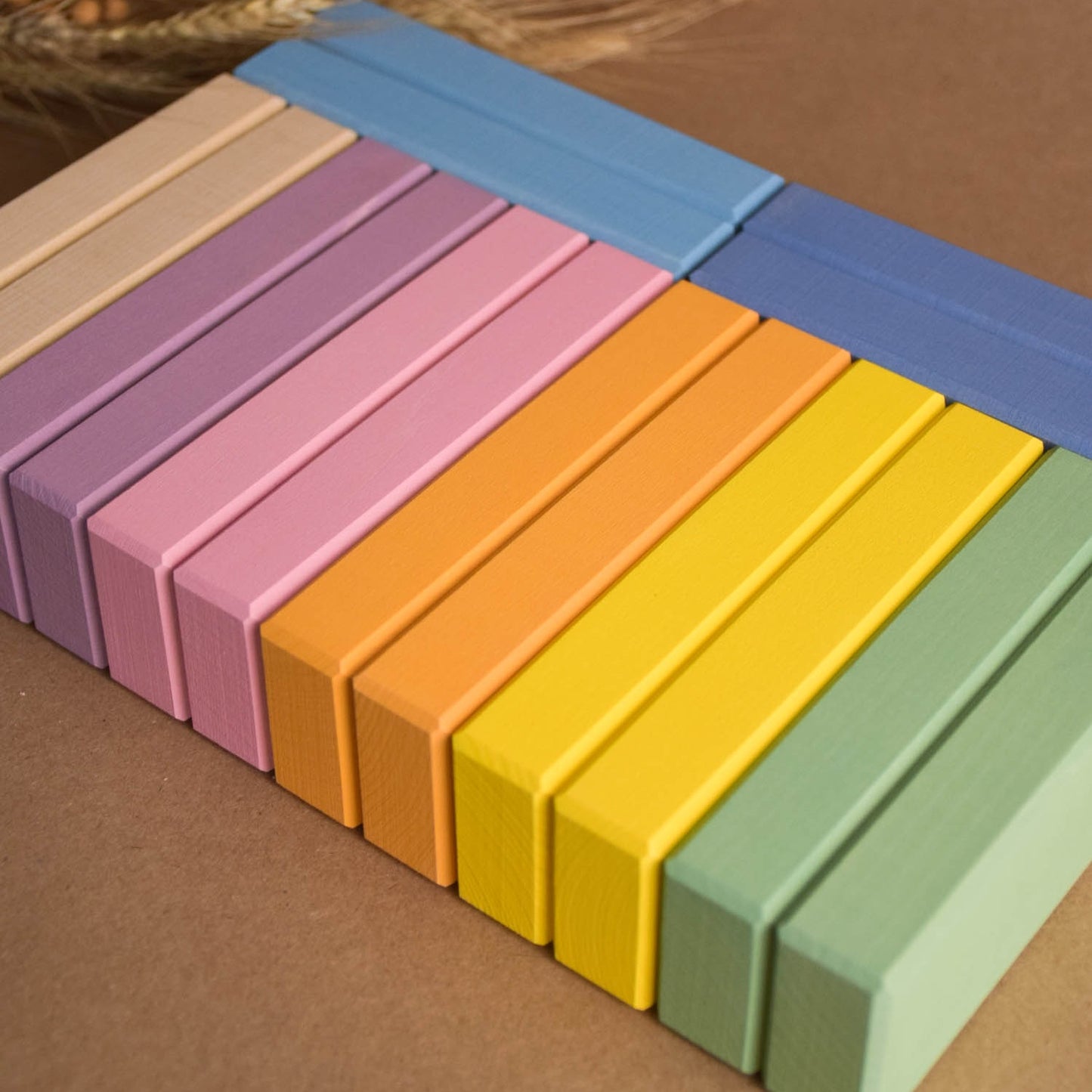 Wooden Building Bricks Pastel