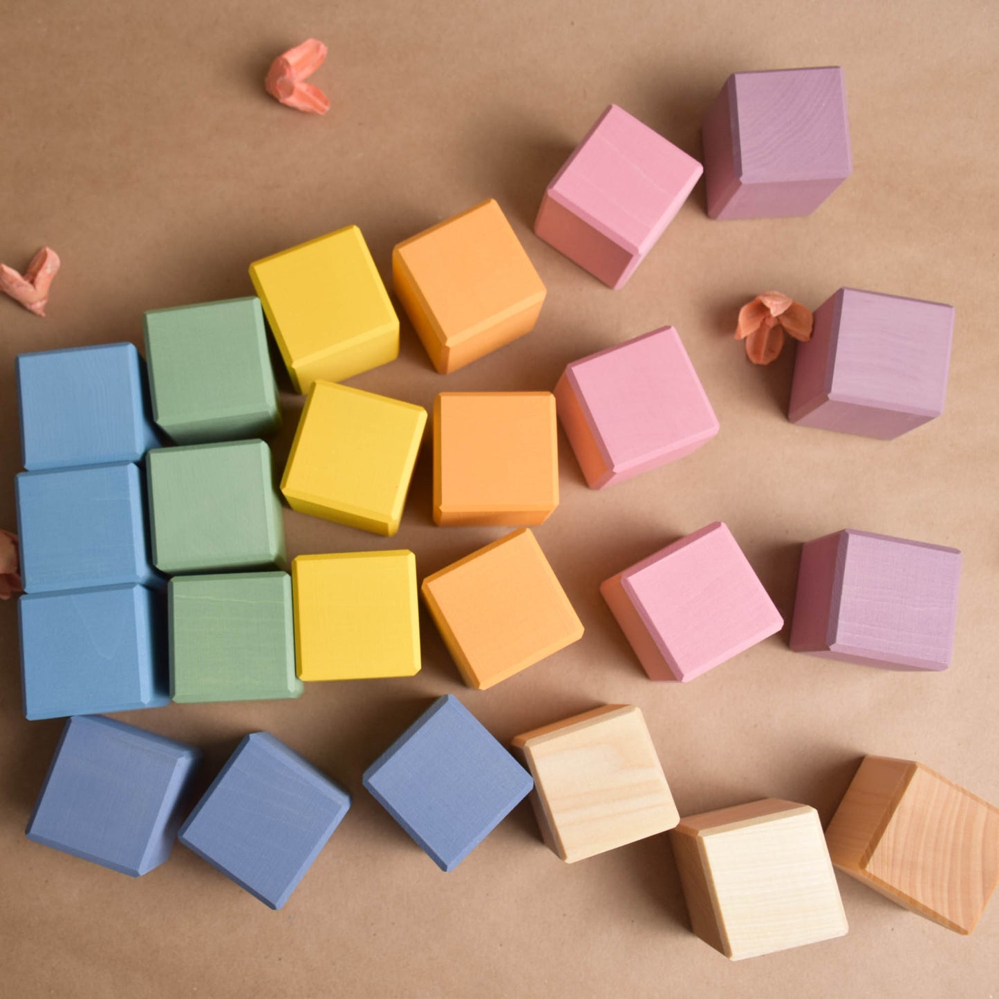 Wooden Block Toys for Babies Pastel