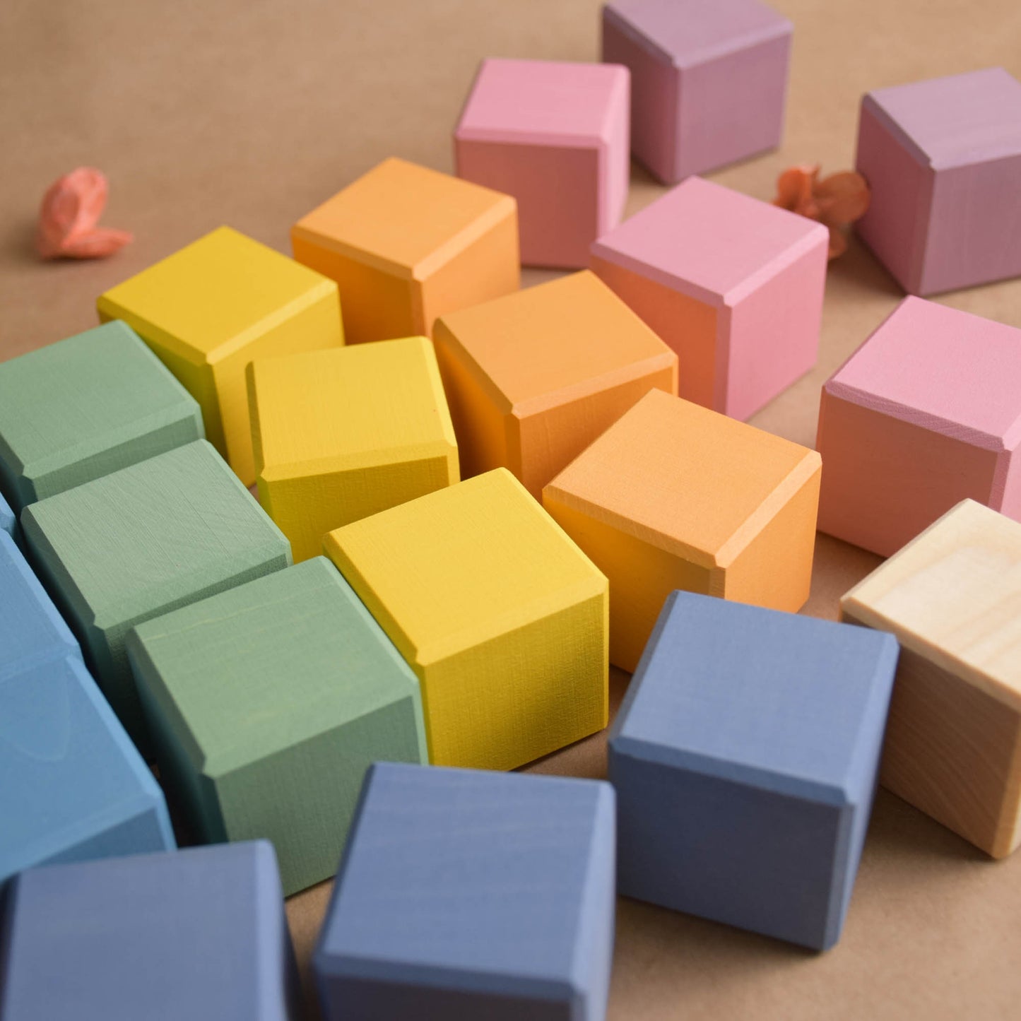 Wooden Block Toys for Babies Pastel