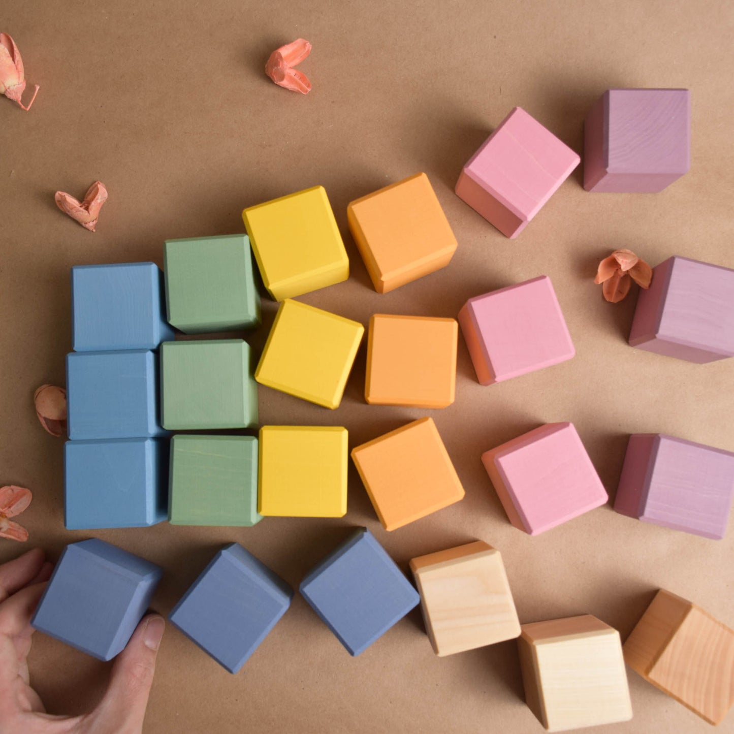 Wooden Block Toys for Babies Pastel