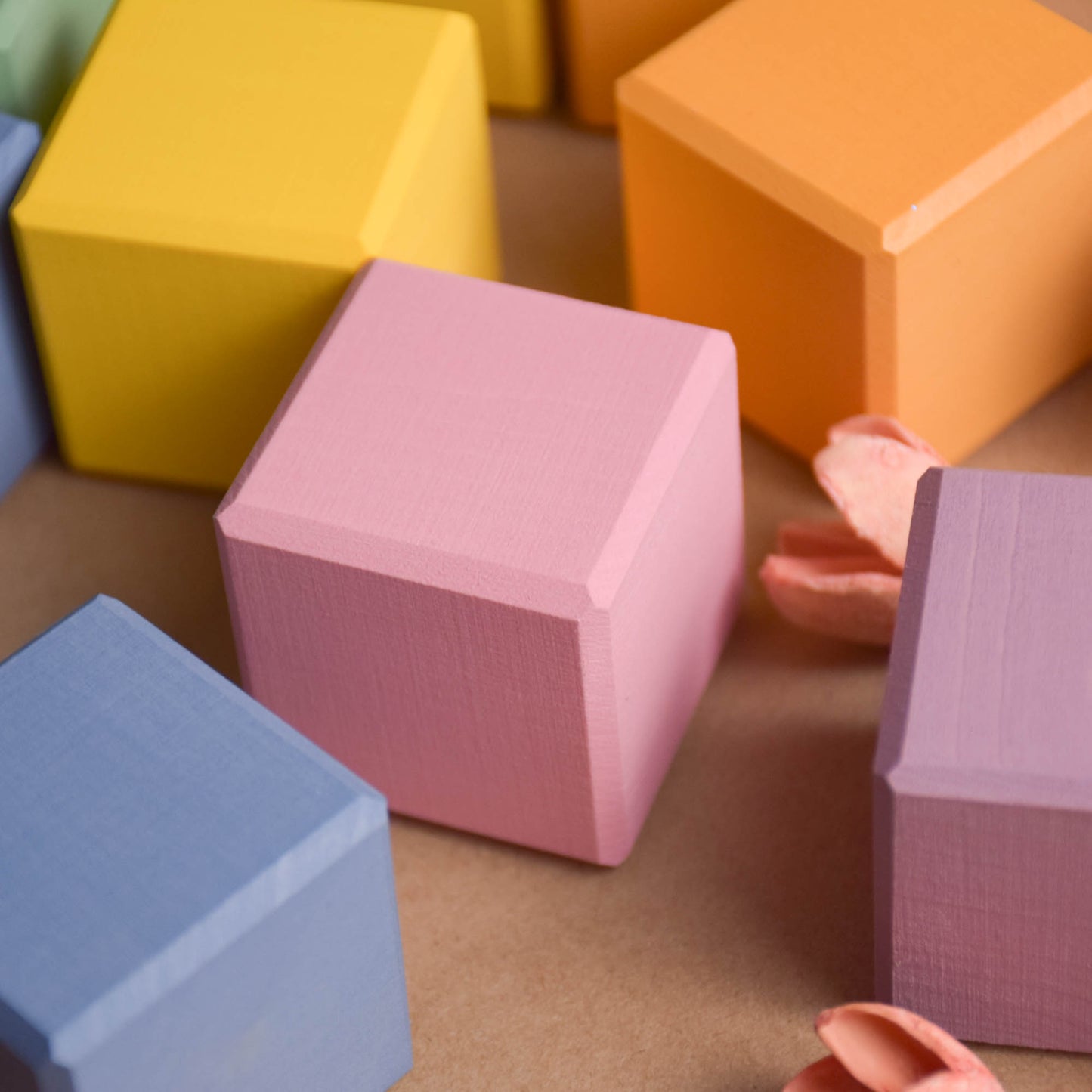 Wooden Block Toys for Babies Pastel