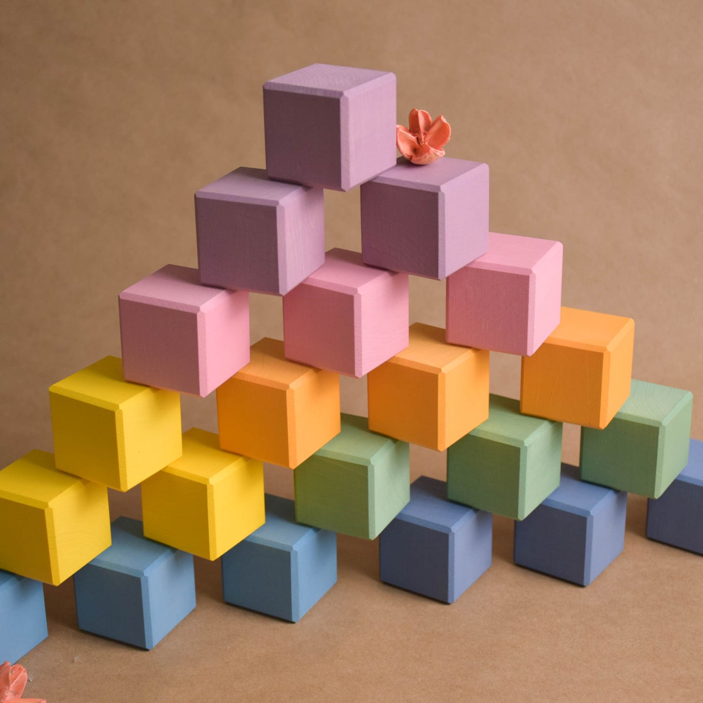 Wooden Block Toys for Babies Pastel