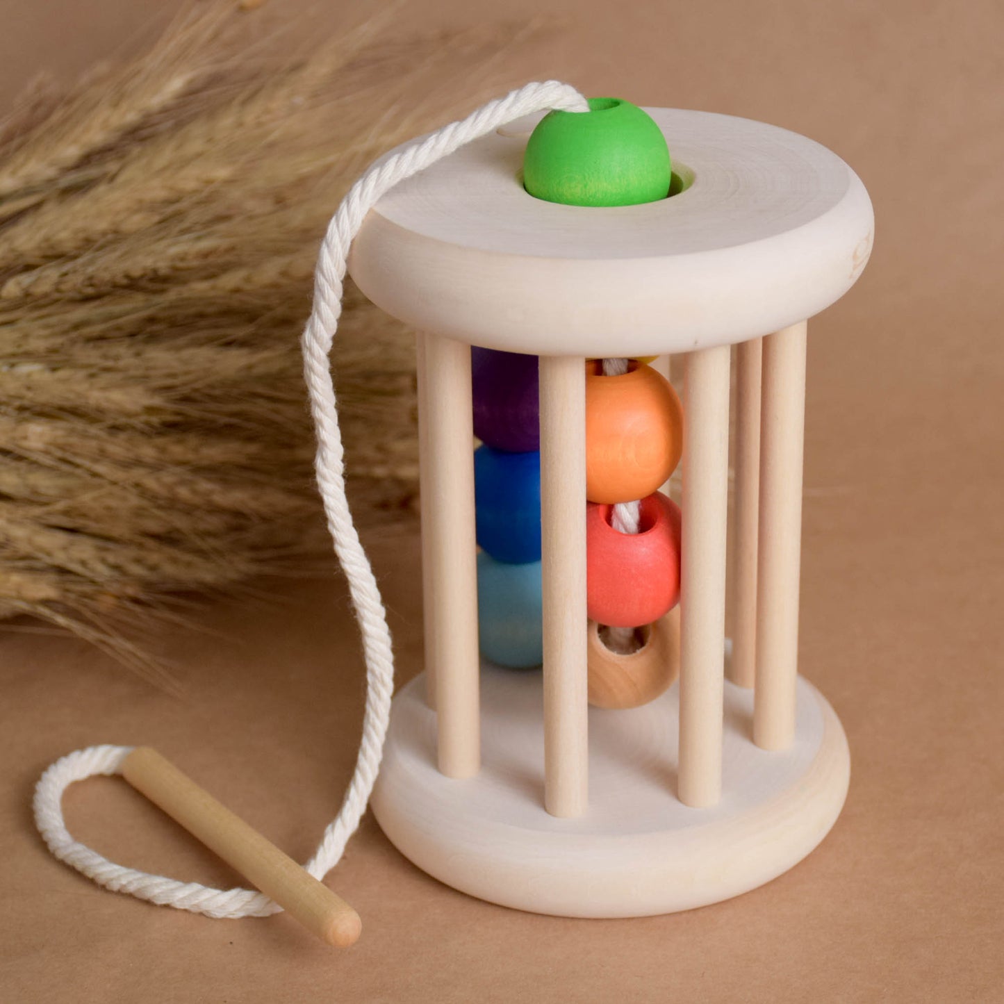 Rainbow Rolling Ball Cylinder with Lacing