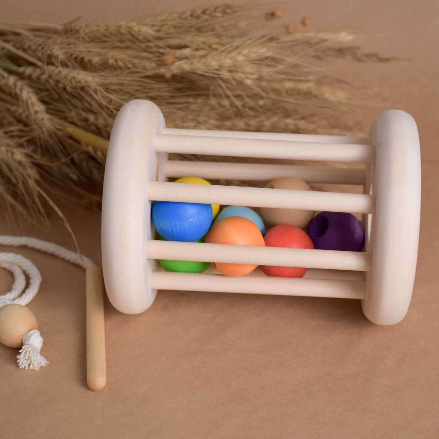 Rainbow Rolling Ball Cylinder with Lacing