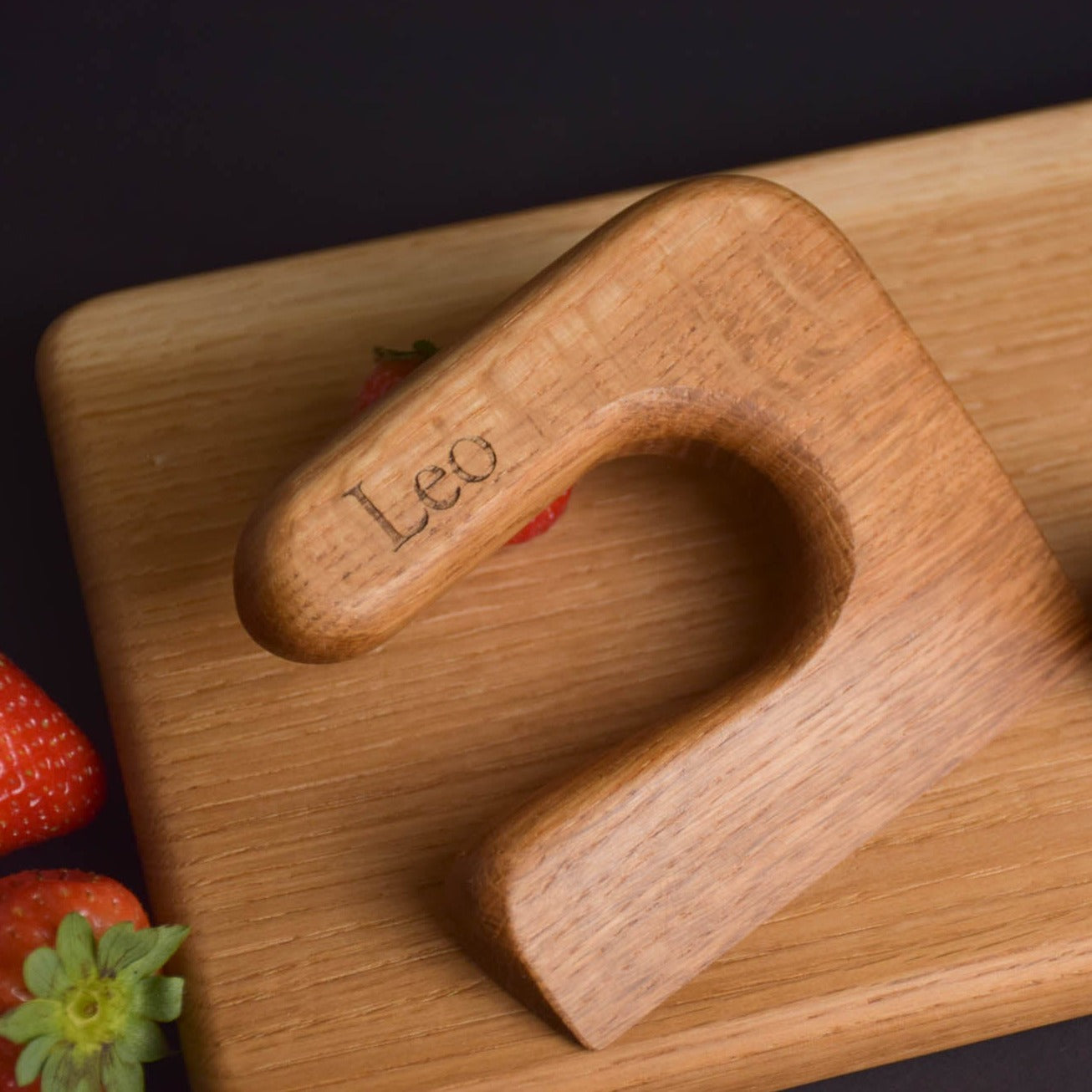 Wood Oak Safe Montessori Knife and Cutting Board